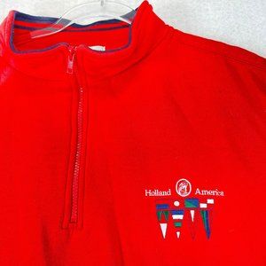 Vintage HOLLAND AMERICAN Cruise Line Unisex L Embroidered Nautical Sweatshirt